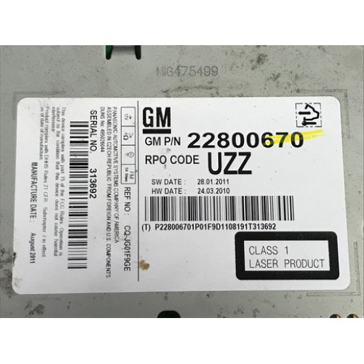 Радио магнитола Opel Astra J 2009-2015 495026044 